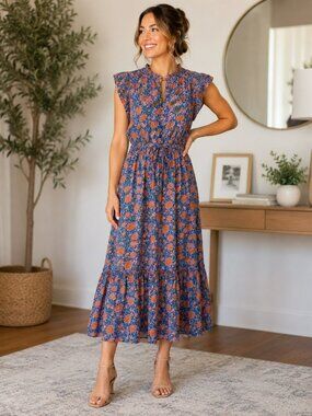 Emerson Fry Frances 3 Frill Dress - Chateau Flower Size Small